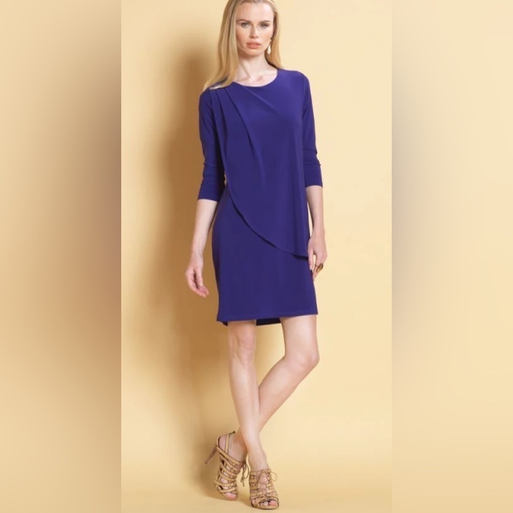 NWT Clara Sunwoo purple soft overlay dress sz xs